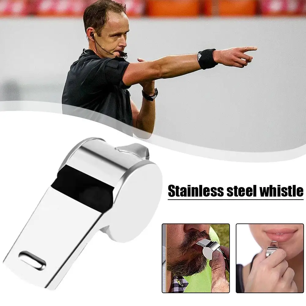 

2pc Stainless Steel Whistle Referee Loud Clear Sound Baseball Tool Whistle Hockey Cheerleading Sports Soccer Basketball Foo H8S2