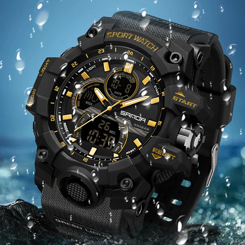 Men's Military Digital Waterproof Quartz Watch