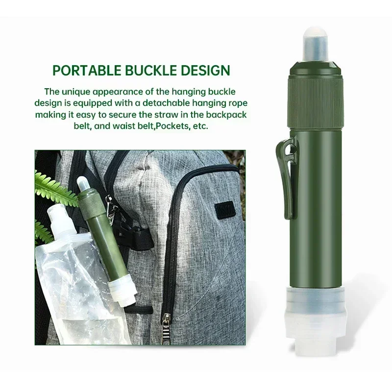 

Outdoor Portable Water Filter, Multi-functional Survival Emergency Water Purifier, Portable Hiking Water Filtration System