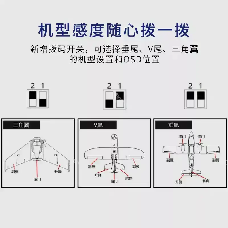 V2PRO Flight Control Gyroscope FPV digital high definition image transmission OSD fixed wing model aircraft view 3