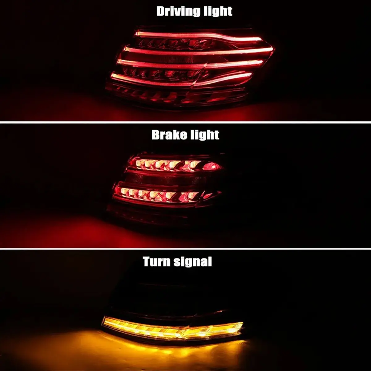 Lively- Left Tail Light Assembly Rear Bumper Brake Tail Light for Mercedes E-Class W212 Saloon 2013-2016 L2129060103