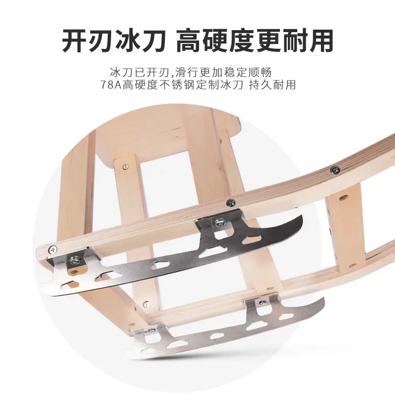 アウトドアスポーツ 無垢材のアイスカー、アイススケート、アイスプラウ、そりスケート