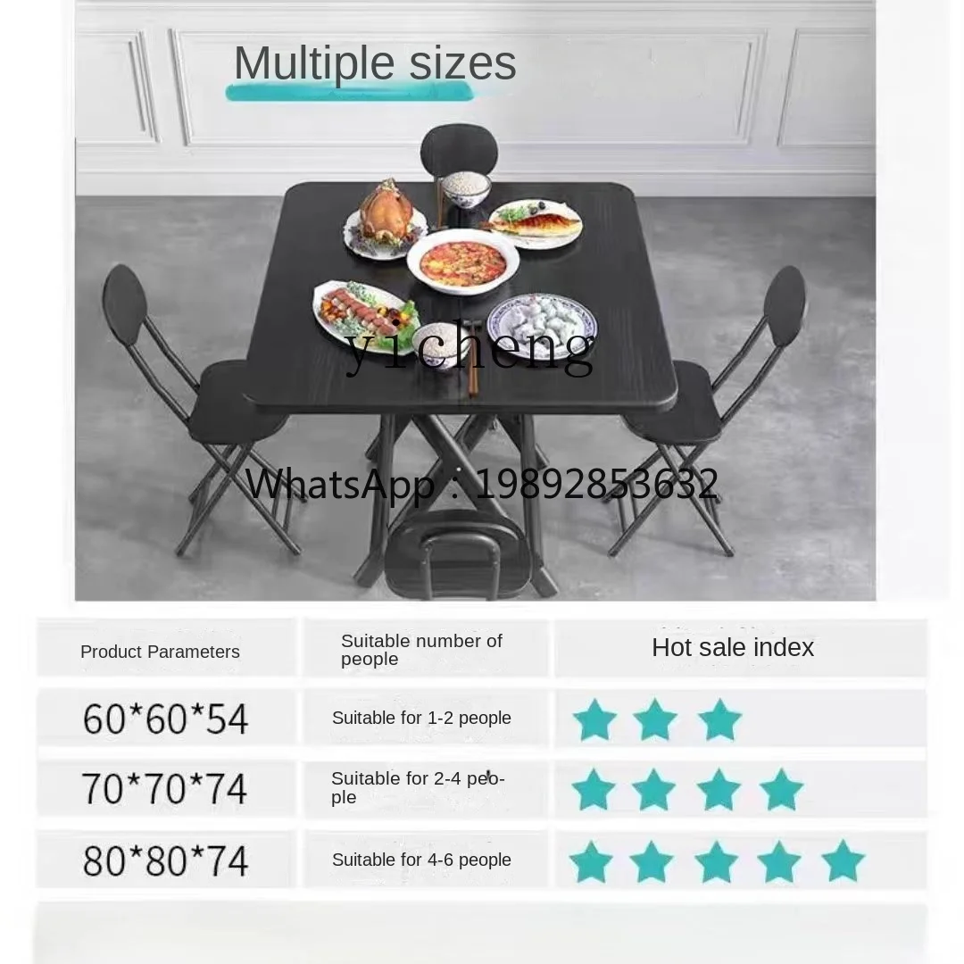 ZZ YY Household Simple Rental House Foldable and Portable Table Dormitory Small Apartment Dining Table