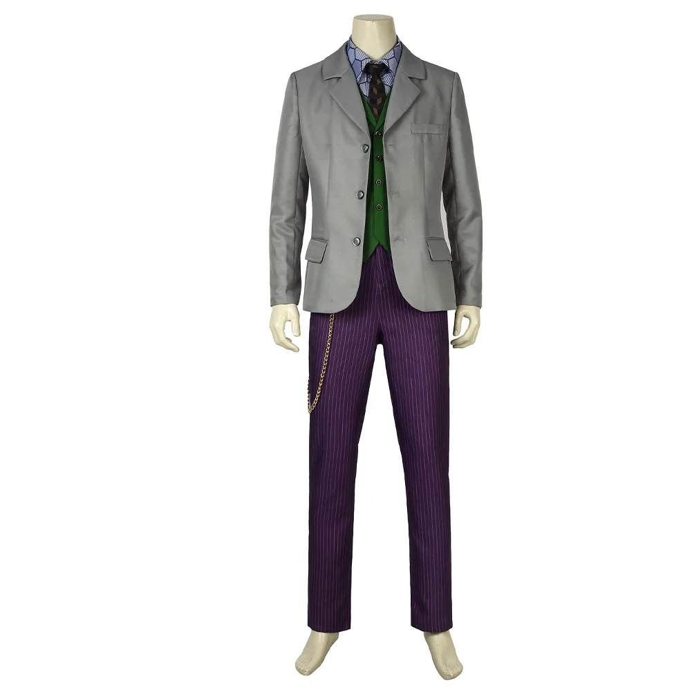 Costume cosplay Joker Fantasia scura Gilet Cappotto Pantaloni Abiti Abito da festa di carnevale di Halloween