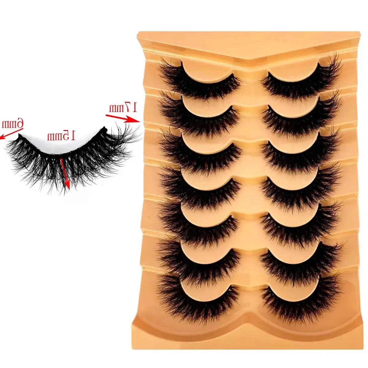 New 7 Pairs Cat eyelashes Fluffy False Eyelashes Naturally Soft & Thick 9D Faux Mink Eyelashes Enhance Eye Makeup