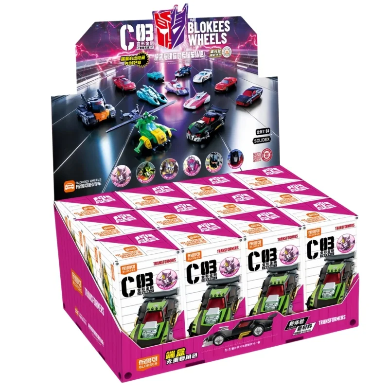Blokees New Original Transformers Blind Box C03 Racing Series Car Model Movable DIY Assembled Vehicle Collectible Toy Fans Gift image 3
