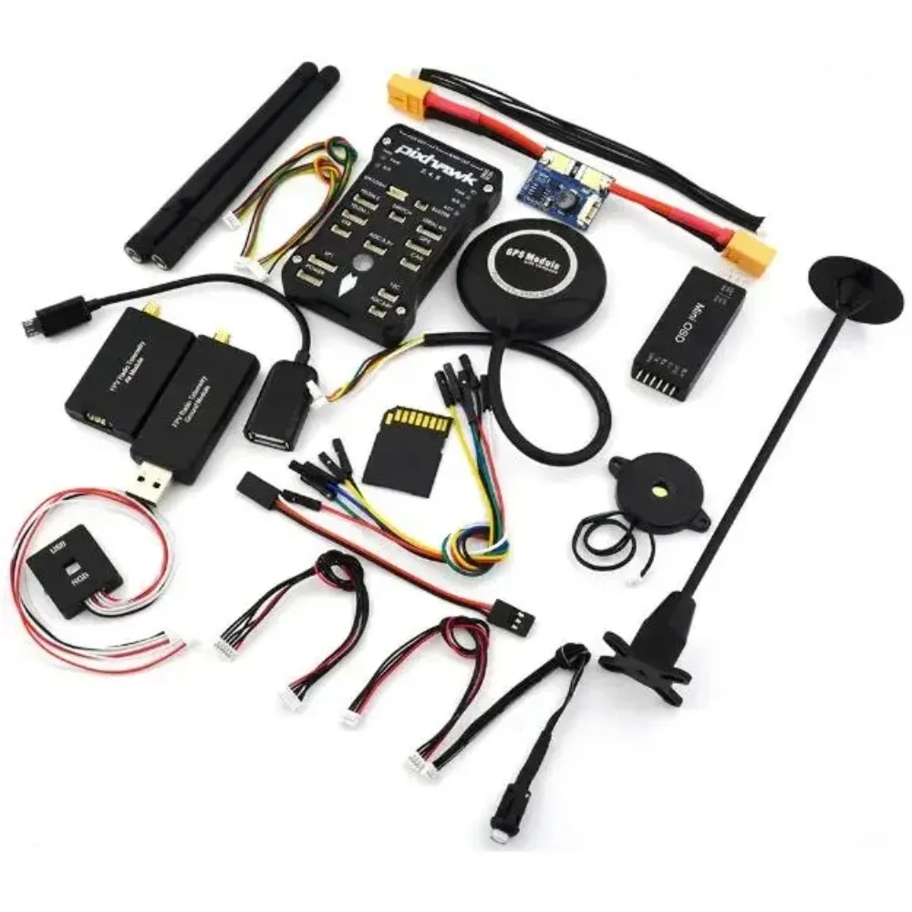 UniFly PIX 2.4.8 32 Bit Flight Controller+433/915 +M8N GPS+Minim OSD+PM+Safety Switch+Buzzer+RGB+PPM+I2C+16G