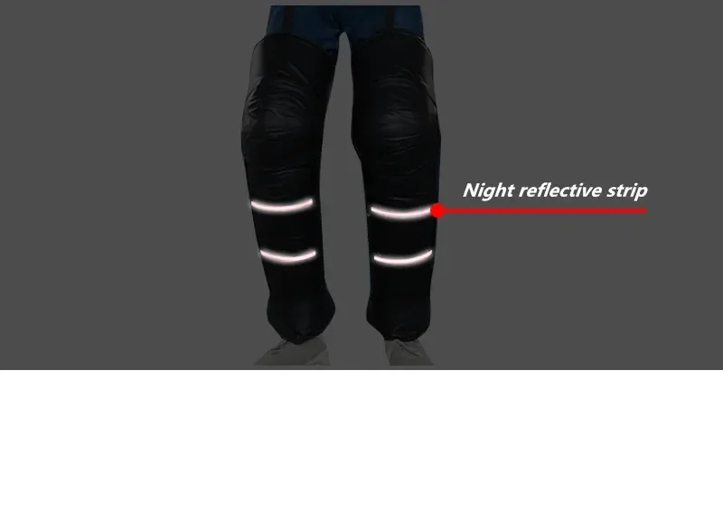 OFFBONDAGE Motorrad-Kniepolster, warm, für Beine, Motorradfahren, winddicht, Winter, PU-Leder, wasserdicht, Roller-Schutz-Knieschoner – Detail 6
