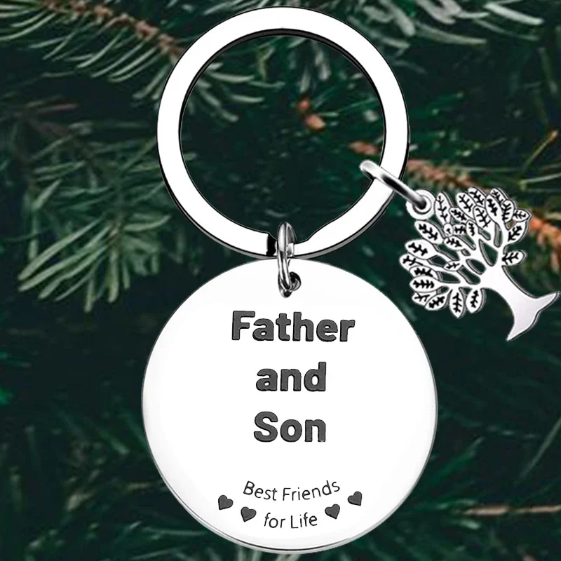 Cute Dad Gift Keychain Father Stepdad Christmas Gifts Key Chain Pendant Father's Day Gifts