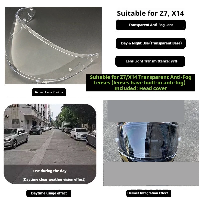 Motorcycle Helmet Visor Aurora Series Day Night Universal Replacement Mod Lens For SHOEI Z7 X14 Full Face Helmet