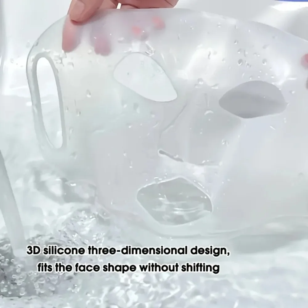 Reusable Silicone Face Mask Holder Ear Hanging Design Anti Wrinkle Moisturizing Facial Mask Cover 3D Auxiliary Mask