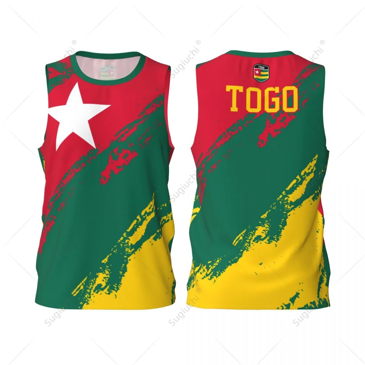 Men Basketball Sports Togo Flag Running Fitness Multifunction Sleeveless shirt Custom Name Nunber Exclusive