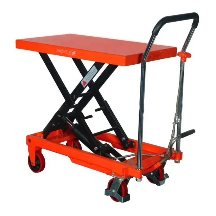 Manual hydraulic small scissor lift table folding apply widely used for factory