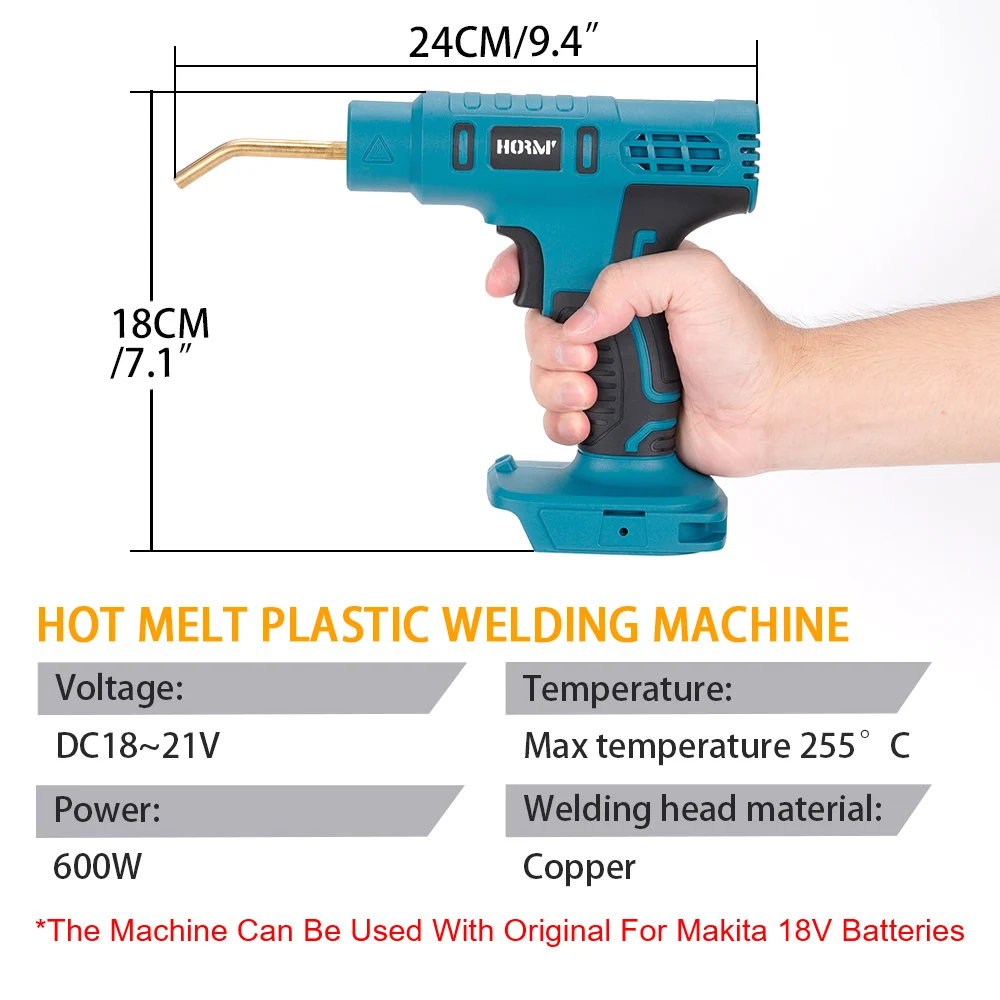 Hormy Electric Welding Gun Hot Stapler Heat Gun Welding Machine With Nails Bumper Soldering Iron Staples Repair Car Tools Kit