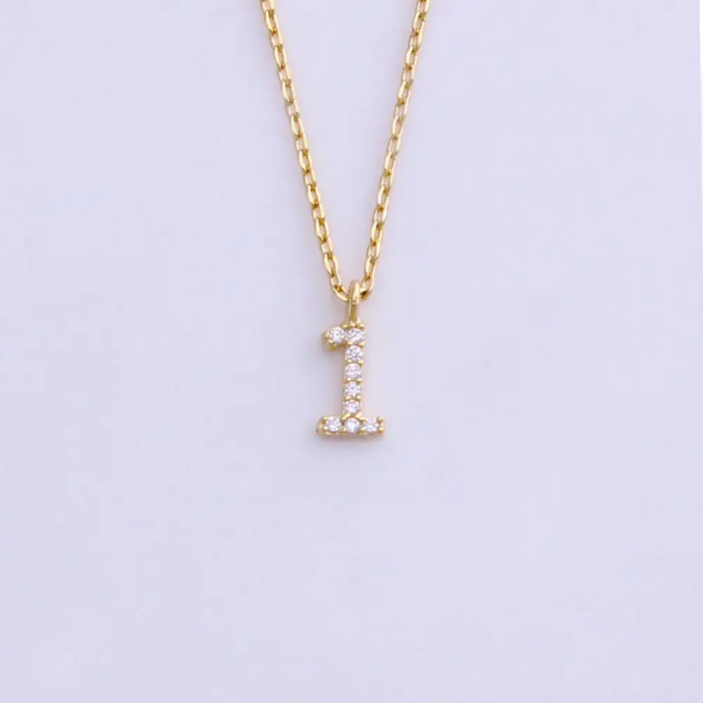 FS Rhinestone Pendant Number 0--10 Can Choose Each Number To Suit Your Lucky Number For Women/Men Accessories Pendant Necklace