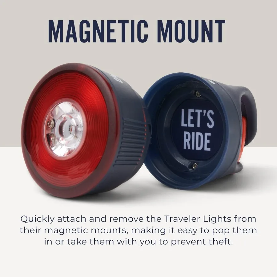 ضوء الدراجة المغناطيسي المسافر للركوب الليلي الآمن عالي التجويف قابل لإعادة الشحن LED للدراجة وإضاءة الدراجة الإلكترونية مع مصباح أمامي مزدوج #2