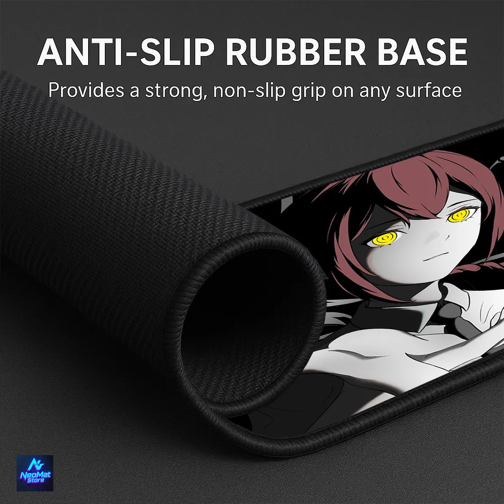 Motosega Uomo Makima Mauspad Xxl Accessori per PC Tappetino da scrivania da gioco Tappetino per mouse nero Tappetino per mouse Anime Tappetino per mouse 1200 Tappetini per dimensioni personalizzate