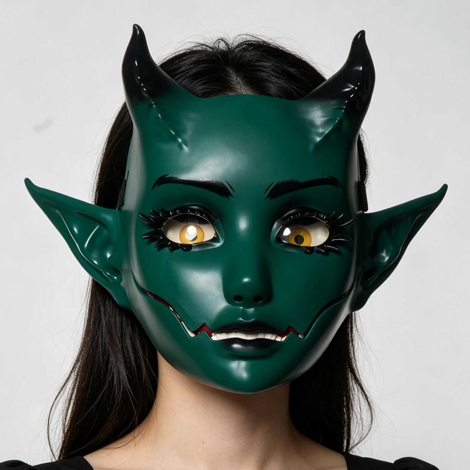 JAUPTO 7-Farbige Hornige Maske mit Beweglichem Kiefer und Offenem Mund, Fantasy-Kreatur-Maske für Halloween-Kostüme, Partys und Festivals, Gesichtsbedeckung für Erwachsene – Detail 14