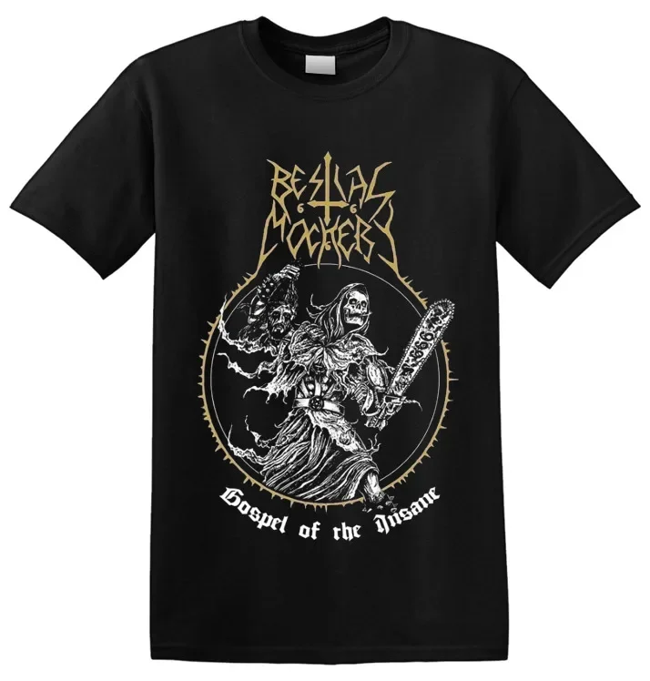 BESTIAL MOCKERY - 'Gospel Of The Insane' T-Shirt  Tees High Quality 100%Cotton Short Sleeve