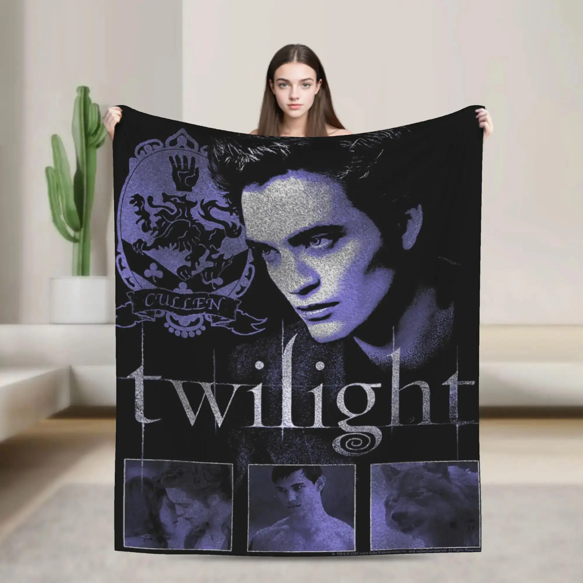 Soft Warm Flannel Blanket for Couch Chair Sofa Bed  Twilight Edward and Icons Themed Bedding Throw Cover