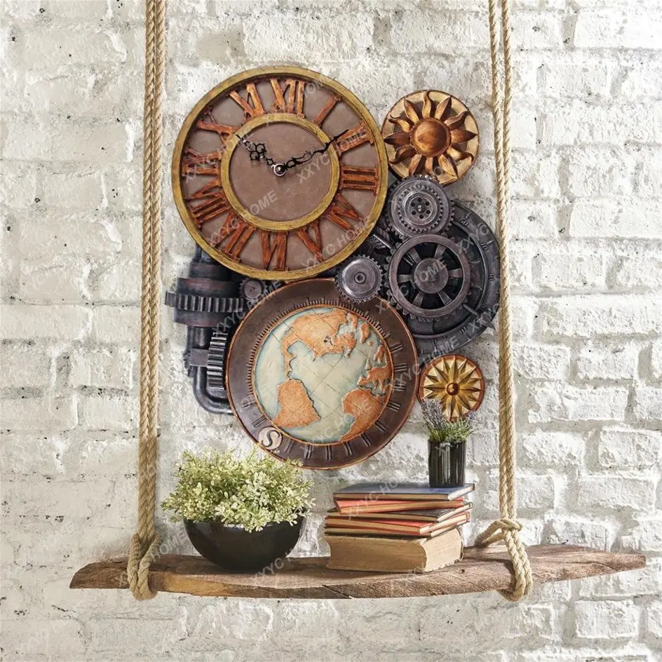 A Time Gear Steampunk Wall Clock Wall Decoration Wall Art Mechanical Quartz Clock