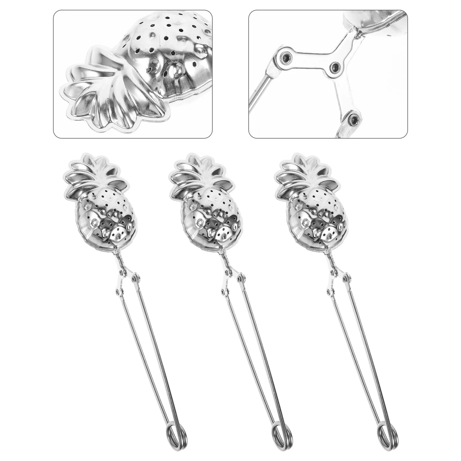 

3pcs Stainless Steel Strainers Cartoon Shaped Filters Portable Home Office Use Heat Resistant Tea Infusers For Loose