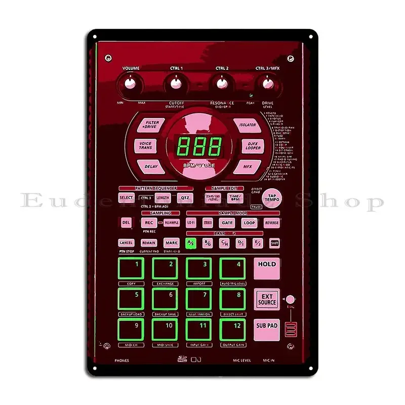 Sp 404 Sampler Music Producers Metal Signs Garage Wall Decor Classic Printed Wall Plaque Tin Sign Poster