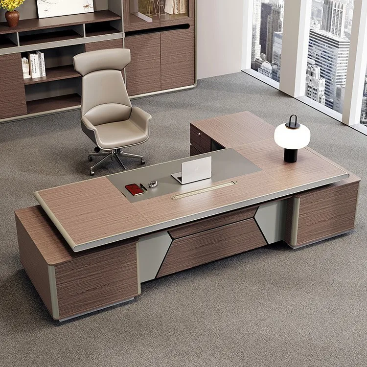Cloud Morning Office Desk Boss Desk High end Luxury Atmosphere President Desk and Chair Combination Modern