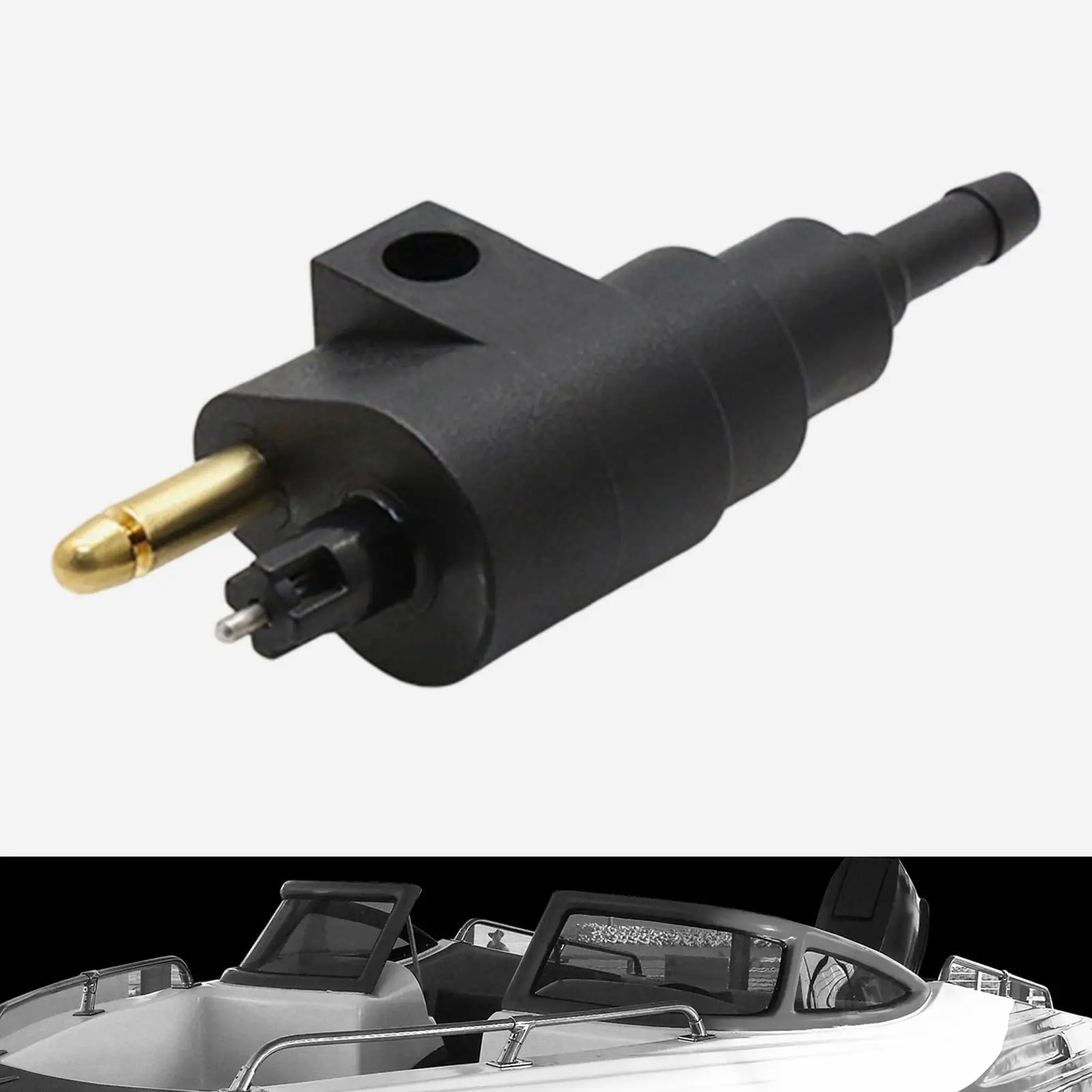 Secure 4mm Fuel Line Quick Connector Male Fitting Hose Adapter for Outboard Engine Fuel System