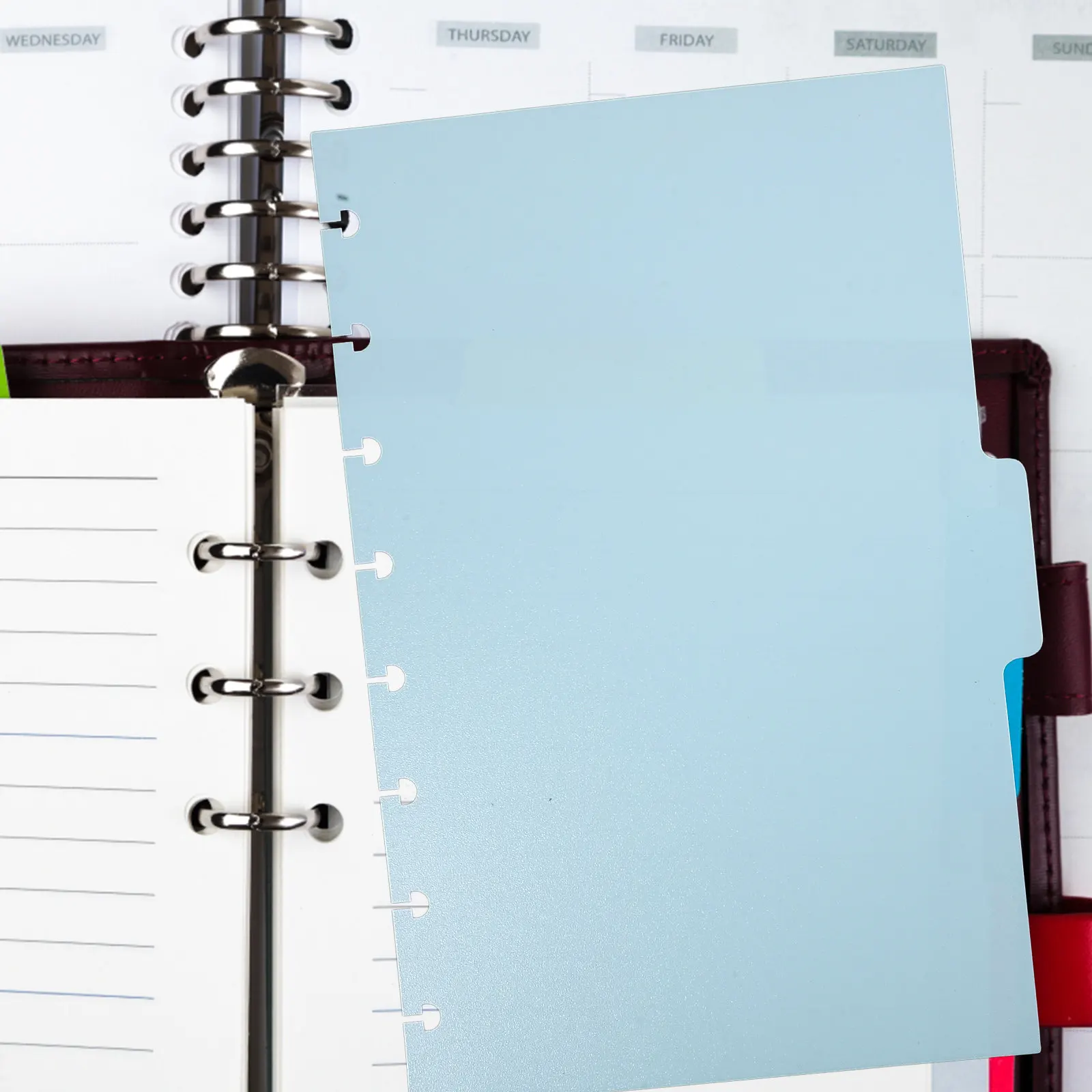 

5Pcs Colored Binder Dividers with Tabs Plastic Page Dividers for Notebook Indexing Flagging Classification Quick Reference