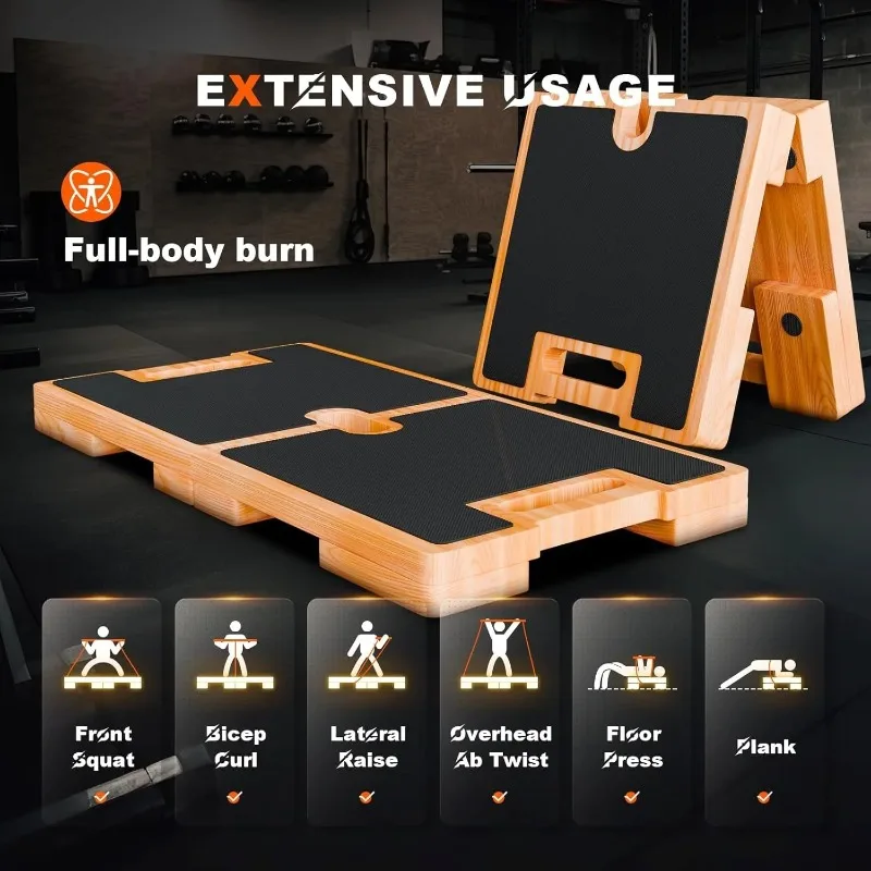 Solid Wood Tension Resistance Board Home Gym Strength Training Wooden Pull‑Up Exercise Fitness Sports Equipment