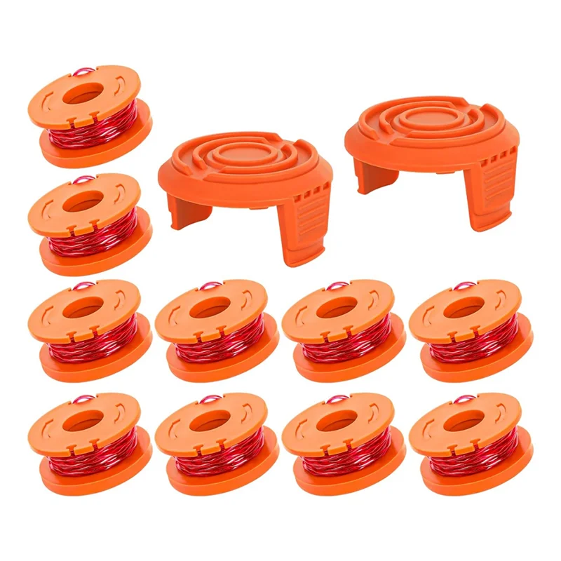 AB33-Trimmer Spool Line For Worx,12 Pack WA0010 Edger Spools Replacement For Worx, Trimmer Line Refills 0.065 Inch For Worx Dura