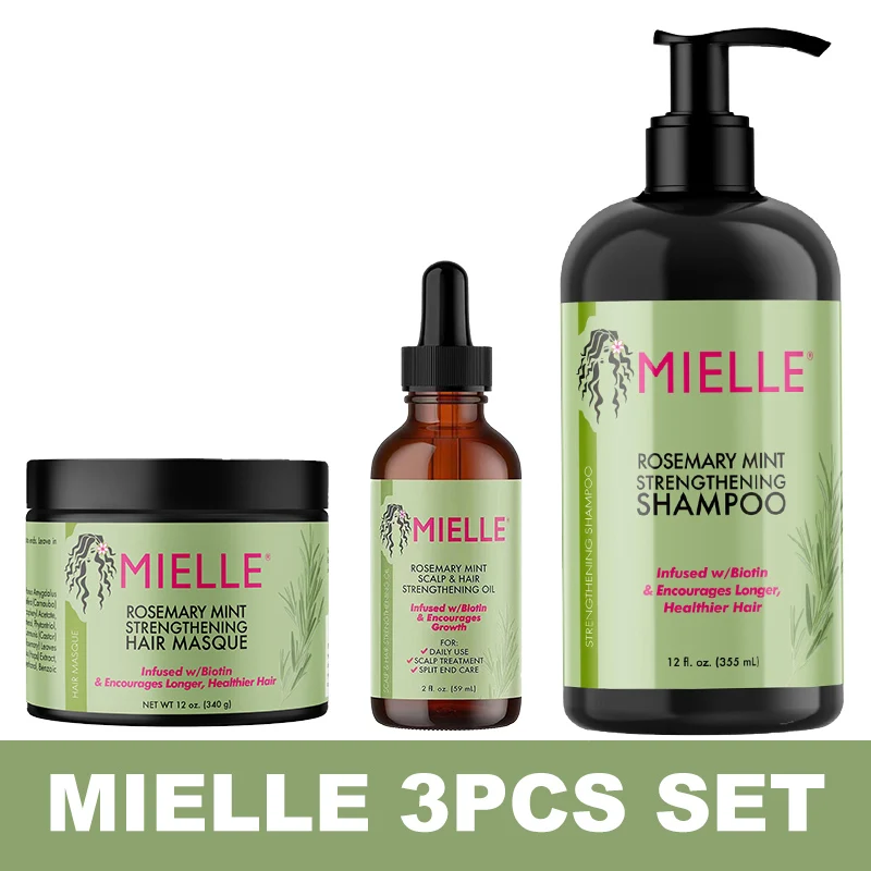 

Mielle 3pcs Hair Growth Set Organics Rosemary Mint Hair Care Sets Cleansing Nourishing Moisturizing Strengthening Hair Regrowth