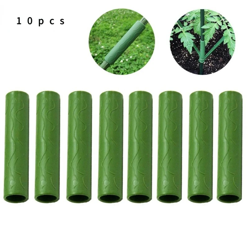 10pcs Gardening Plant Support Connecting Pipe Vines Climbing Plant 8/11/16/20mm Stakes Grafting Stick Connector Garden Tool