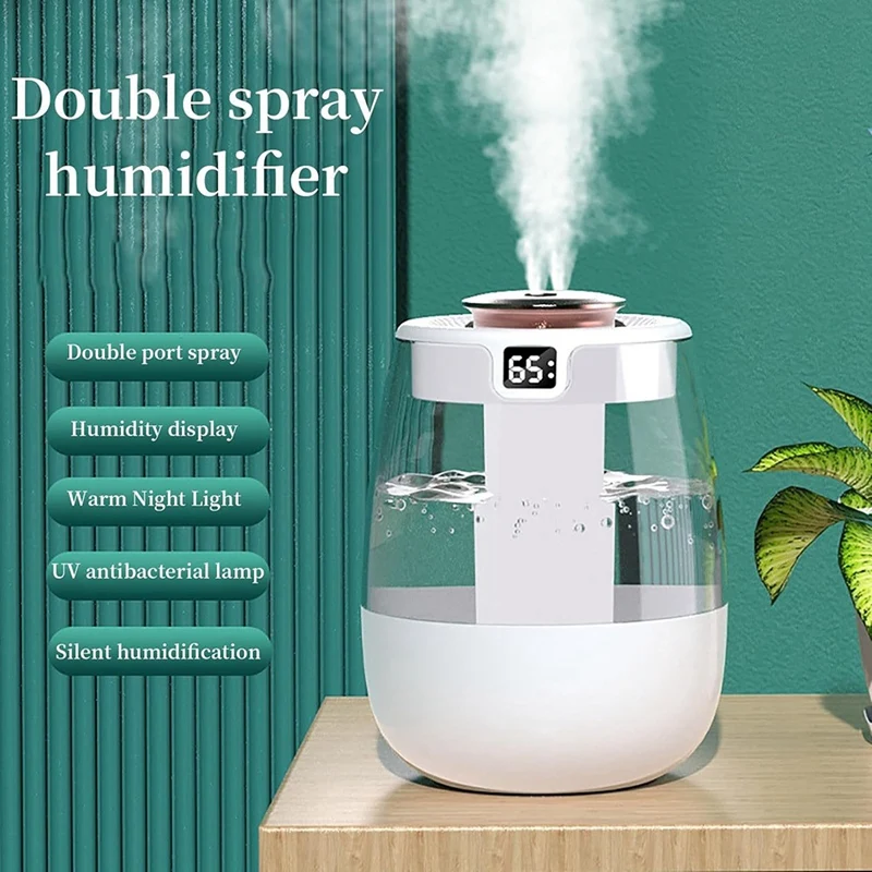 Humidificateur domestique enfichable USB, chambre à coucher, petit salon, grand brouillard, bureau, bureau, grande capacité, durable