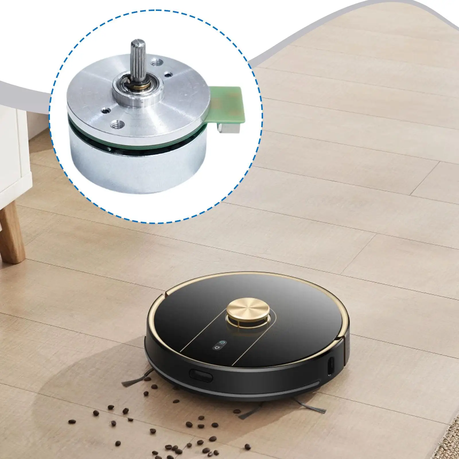 

Brushless Motor 2x1.14cm High Efficiency Cleaning Motor F2306 Compact 7.4-16.8V for Small Sweeping Robot Accessories Spare Parts