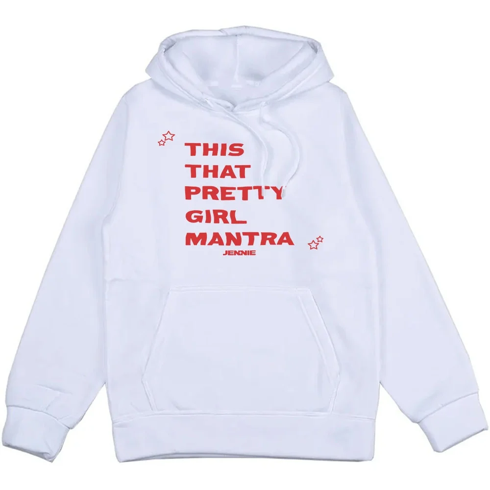 This Pretty Girl Spell Hoodie JENNIE Singer Graphic Fashion Sweatshirt 2025 Fall/Winter Men's Women Cotton Hip Hooded Pullover