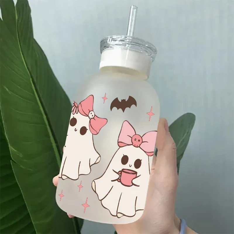 3D UV DTF Halloween Spider Bat Ghost Printed Transfers Stickers 16oz Cup Wraps For DIY Glass Ceramic Metal Leather Etc. D21467