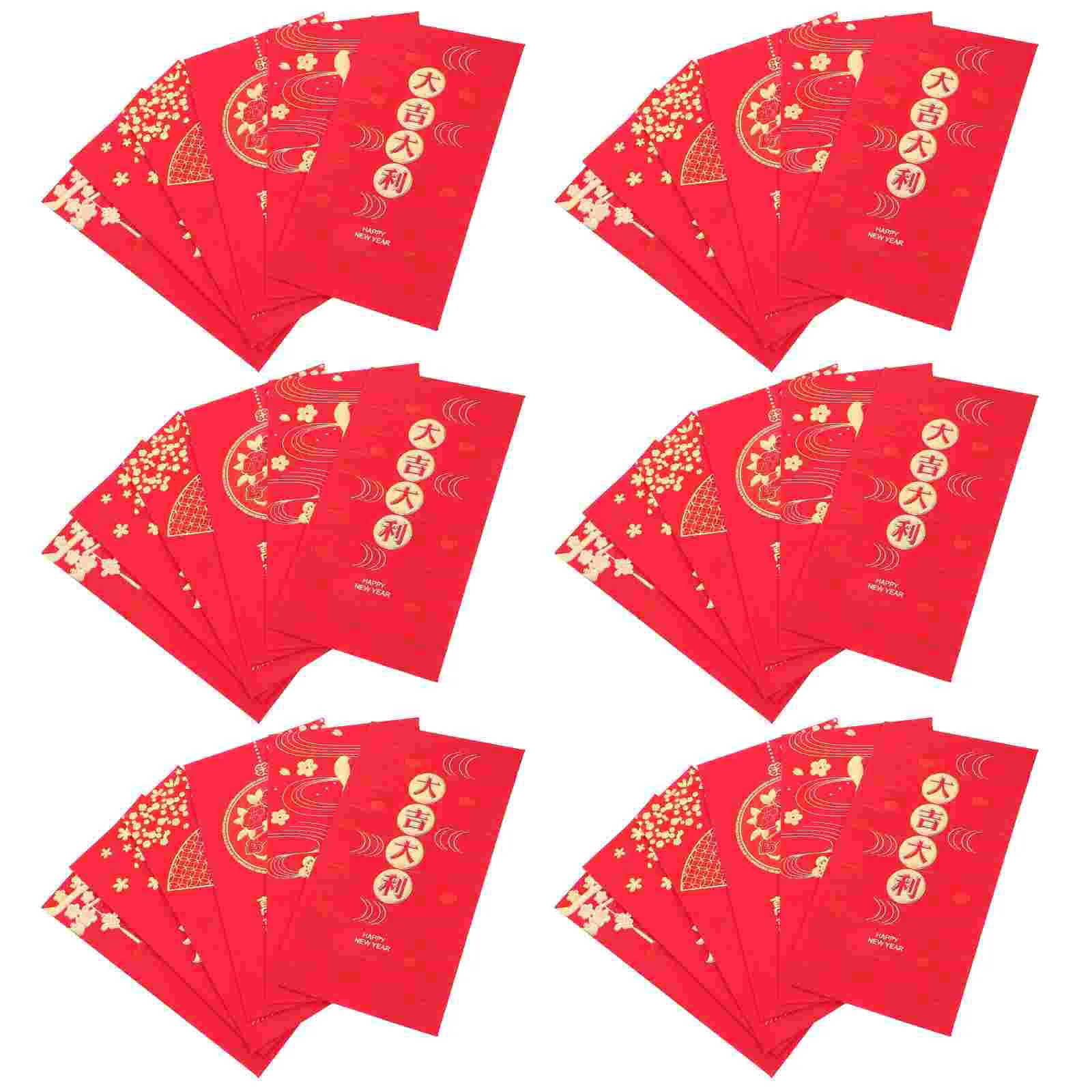 Enveloppe rouge pour le nouvel an, style chinois, cadeaux d'argent, le lapin 2020, 36 pièces