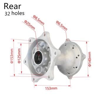 Dirt bike CRF RTFM4/M6/M7/M8 T4 T6 S3 motorcycle wheel hub 32 holes/36 holes for front and rear wheels