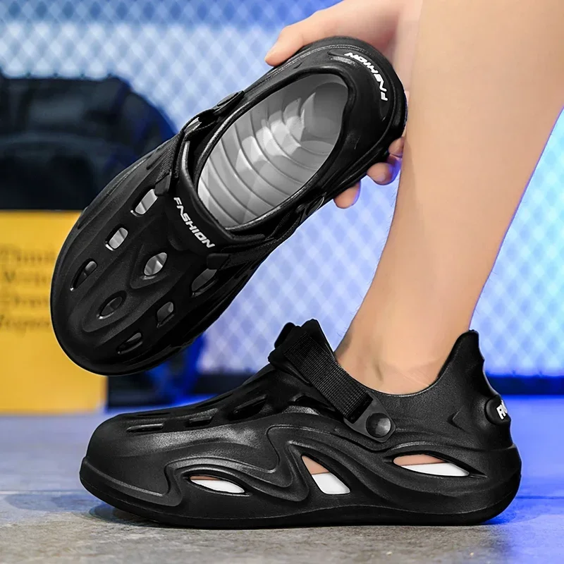 الرجال الصنادل في الهواء الطلق النعال الرياضية الشاطئ الشرائح تنفس قباقيب الرجال النساء أحذية للحديقة غير رسمية عدم الانزلاق الرجال الصنادل في الهواء الطلق