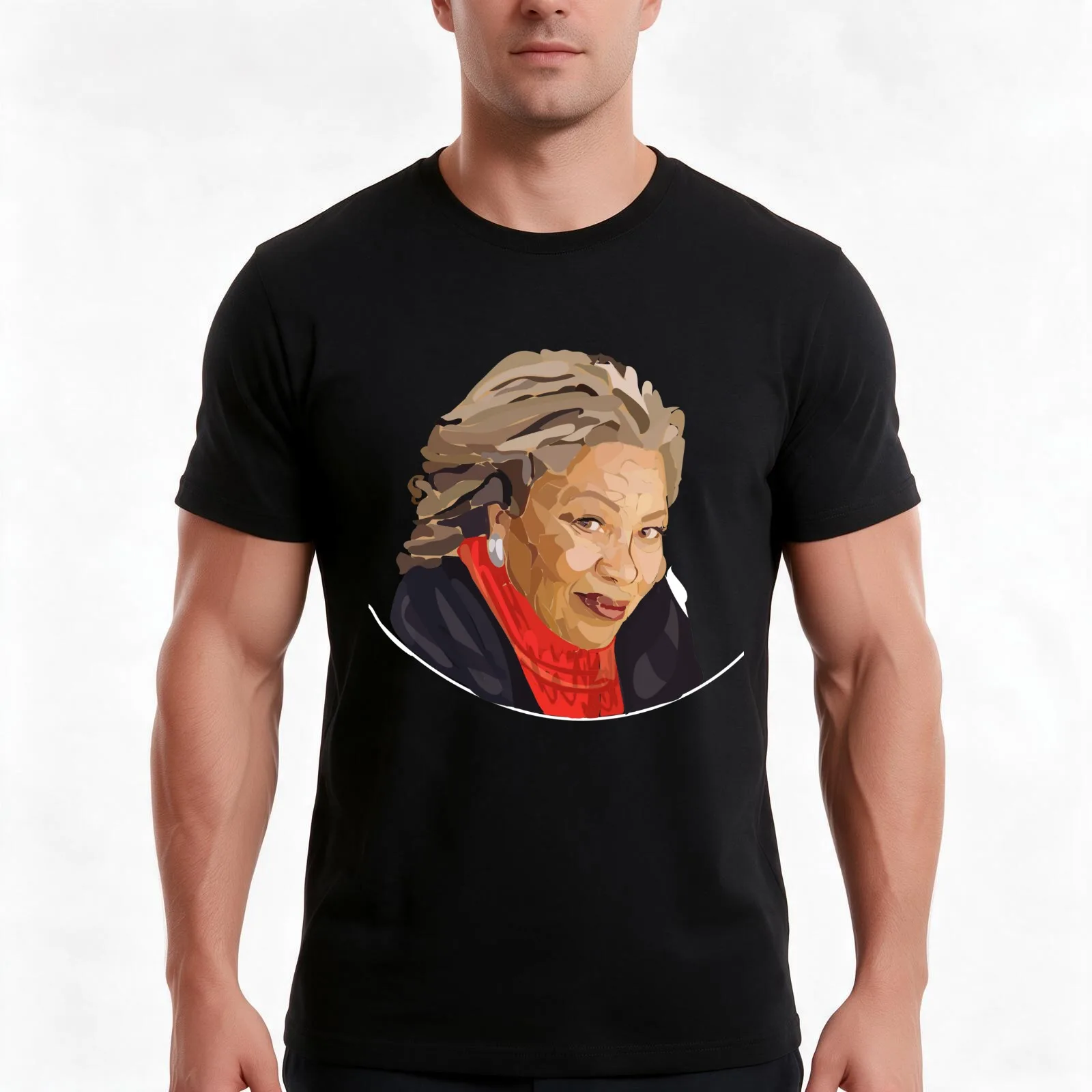 toni morrison emblem T-Shirt, Summer Casual Cotton Tee, Oversized Streetwear Tops, Vintage Graphic Print, Loose Fit Short Sleeve