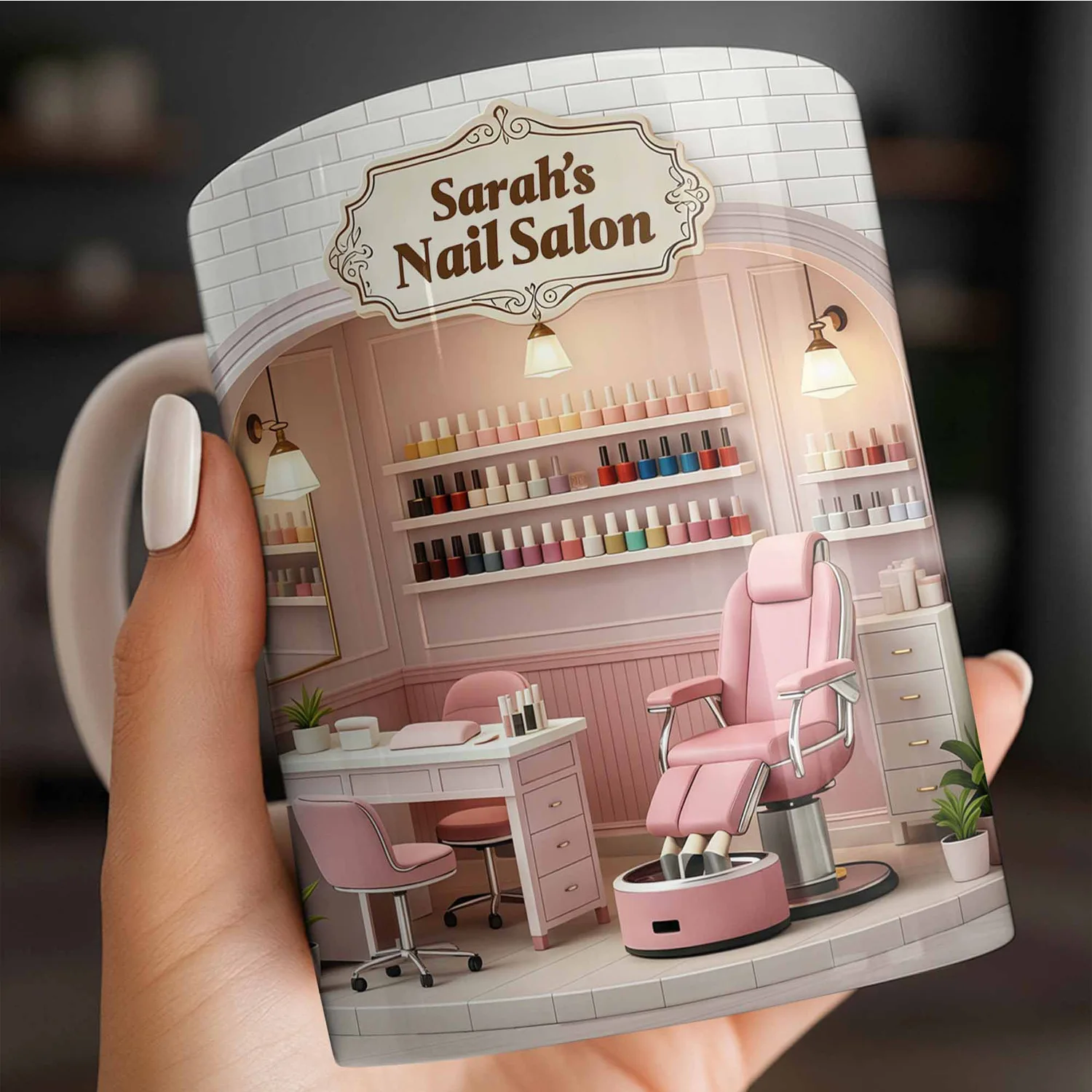 Nail Salon Peripheral Gift Mugs, Ceramic Coffee Mugs, Opening Gift Water Mugs Multicolored mug