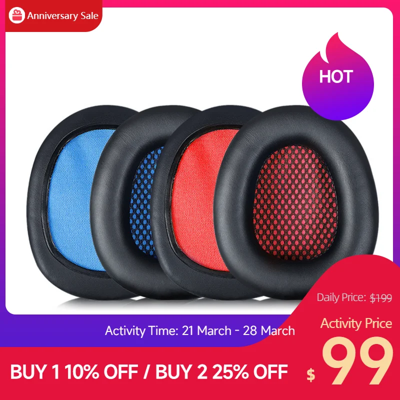 Ear Pads Headset Foam Cushion Replacement for Sades SA-901 SA-902 SA-903 906 708 906i Gaming Headphone Soft Protein Sponge Cover