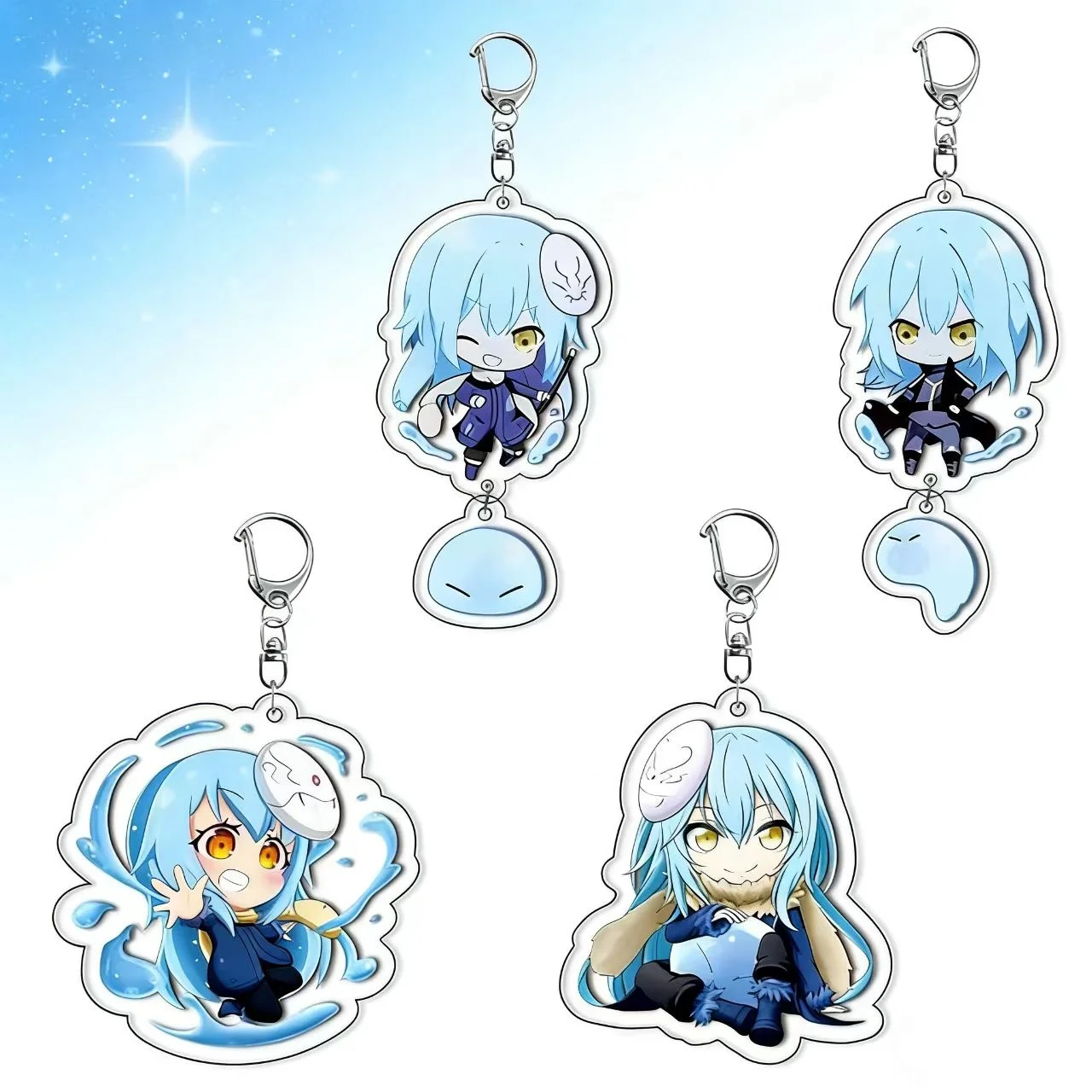 Anime That Time I Got Reincarnated as a Slime Rimuru Tempest Q Version Acrylic Keychain Bag Charm Pendant Collectible Fans Gift