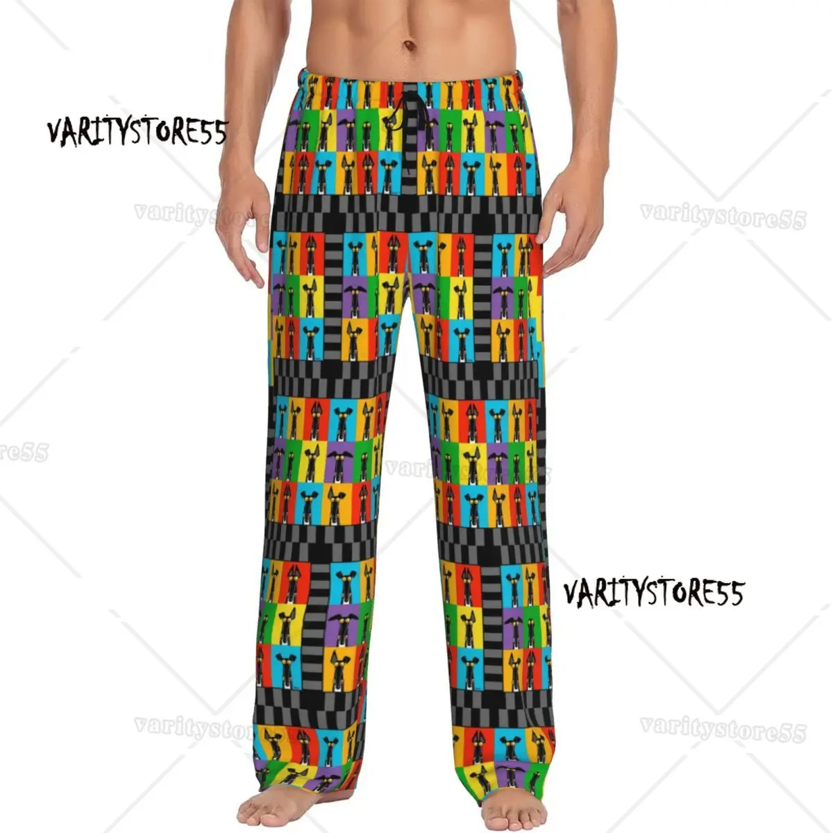 

Custom Printed Sihthound Whippet Semaphore Greyhound Pajama Pants Men's Dog Animal Sleep Sleepwear Bottoms with Pockets