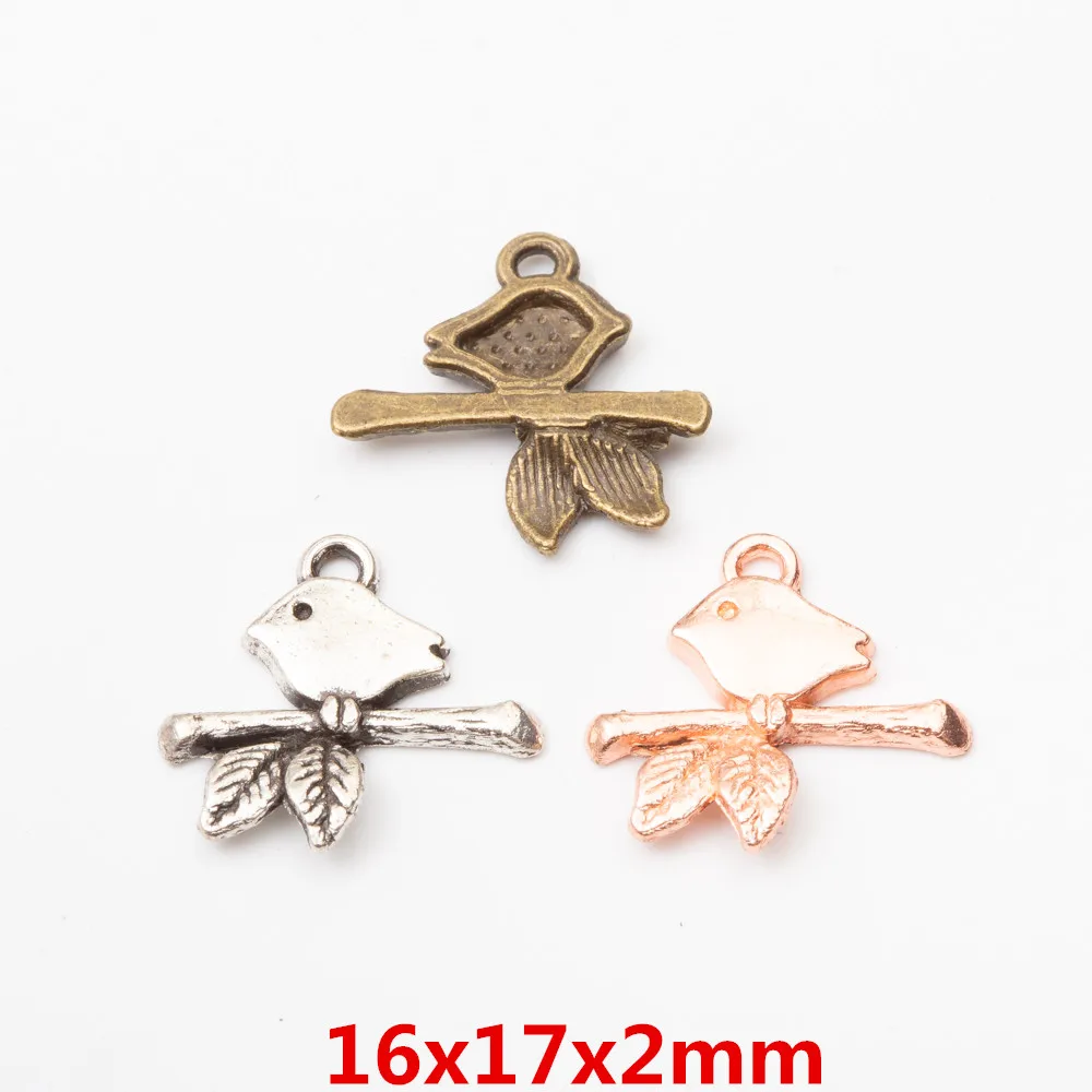 

80pieces (bird) vintage zinc alloy charm metal pendant DIY jewelry discovery making accessories 251