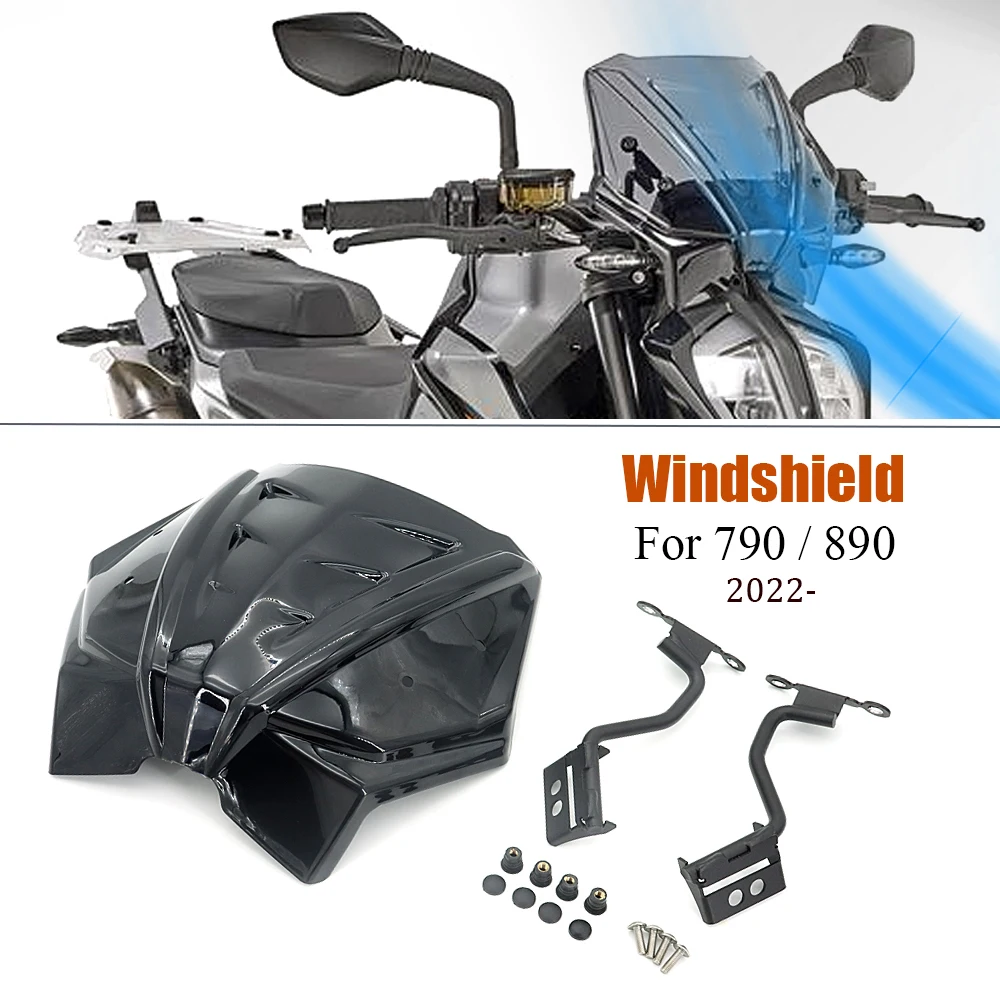 

New For 890 Duke 790 Duke 2018 2019 2020 2021 2022 Motorcycle Accessories Windscreen Windshield Wind Shield Deflector 790DUKE