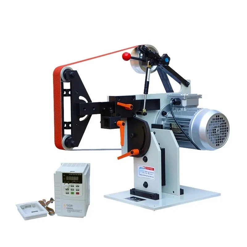 Industrial belt sanding machine, desktop horizontal stepless speed control sanding machine wood metal polishing, deburring