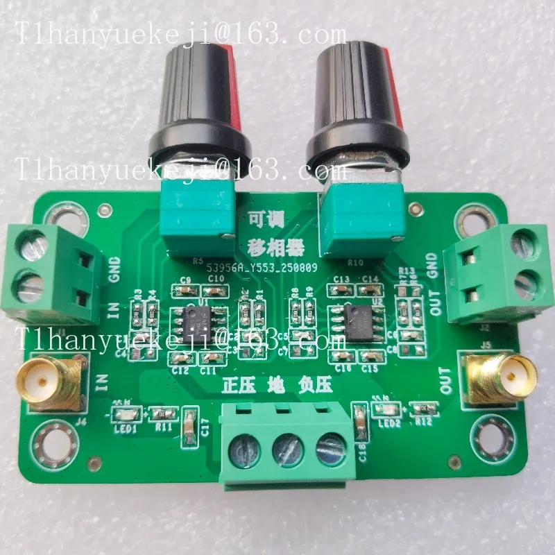 Adjustable phase shifter module 360 degrees continuously adjustable, sine wave phase shift, analog op amp